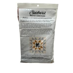 PRIMTIVE GATHERINGS *New* Starburst Quilt Block Project 2024 Box #1 Instructions